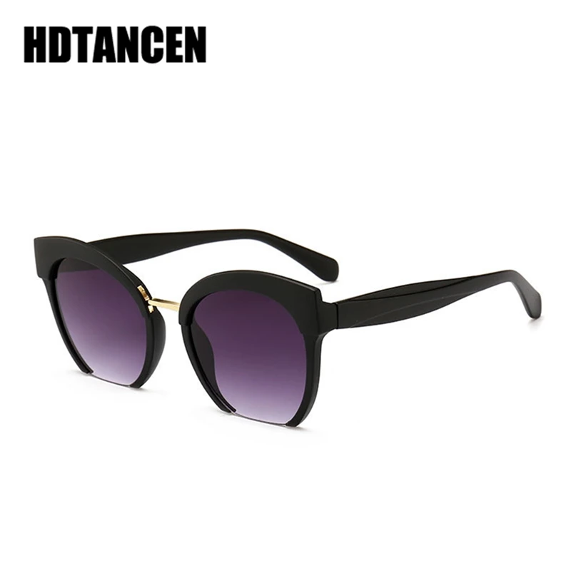 

HDTANCEN Colored Half Frame Cat Eye Sunglasses Women Brand High Quality Eyeglasses Street Beat Shopping Oculos De Sol Gafas