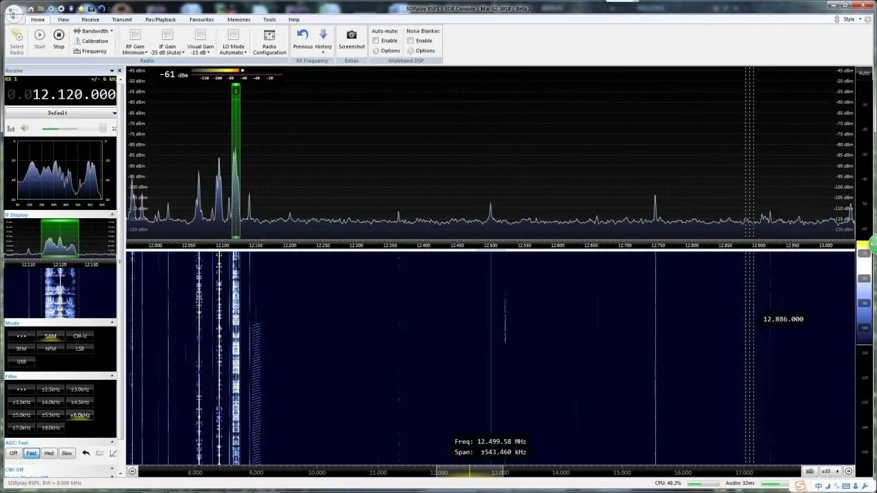 MSI. SDR 10 кГц до 2 ГГц Panadapter панорамный спектр модуль Набор VHF UHF LF HF совместимый SDRPlay RSP1 TCXO 0.5ppm
