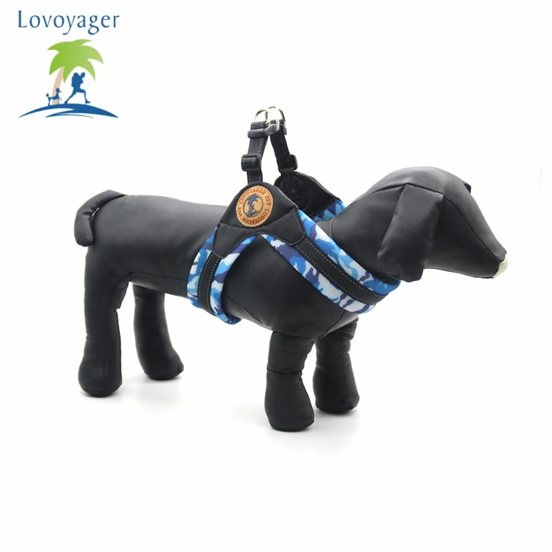 Камуфляжная сетчатая шлейка для собак среднего размера удобный светоотражающий