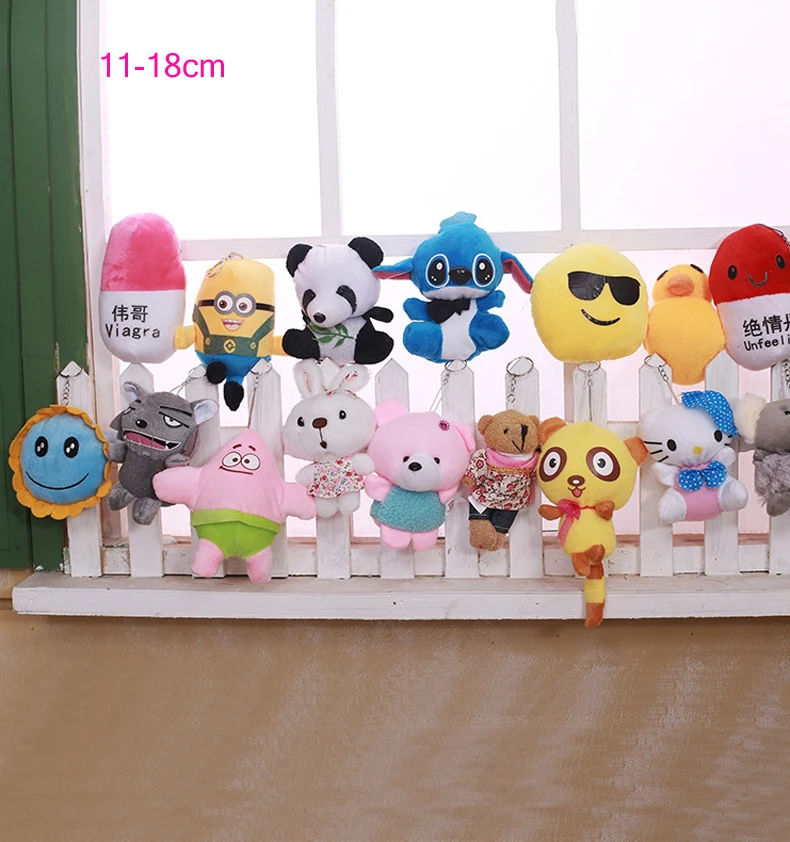 100 шт./лот мягкий плюшевый брелок для ключей | Украшения и аксессуары