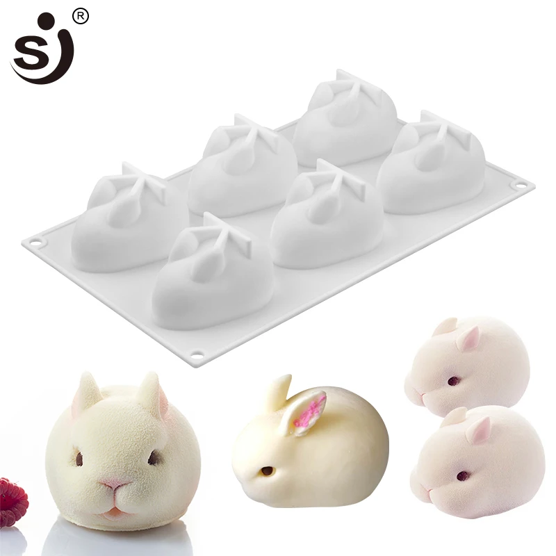 Силиконовые 3D формы SJ с 6 отверстиями искусственная форма для торта инструменты