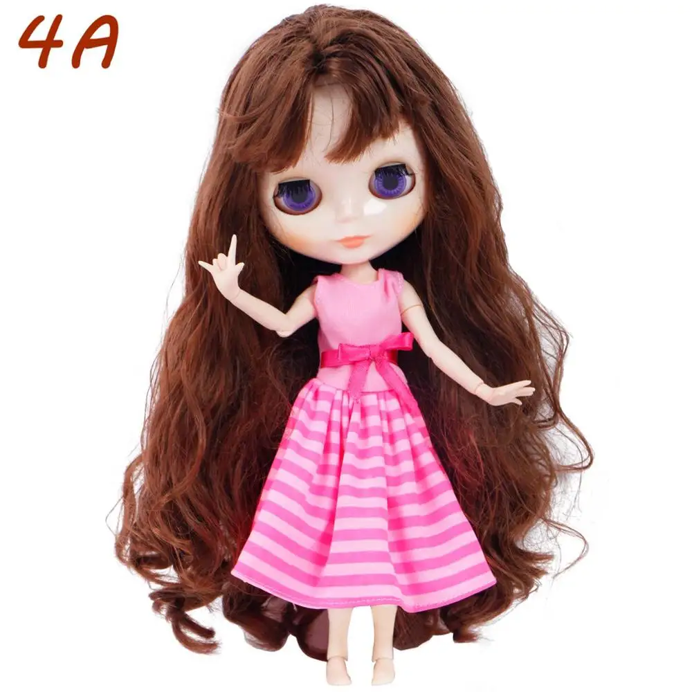 Style 4A Кукольные аксессуары, 1 комплект, милый мини наряд, повседневная одежда, топы, жилет, брюки, платья «рыбий хвост», Одежда для куклы Blythe, 11,5 дюймов, игрушка - Цвет: Style 4A