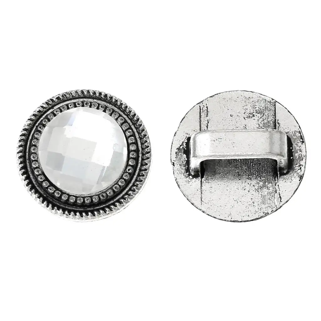 8 сезонов DIY разделитель слайдер Бусины круглые белые Античные Серебристые