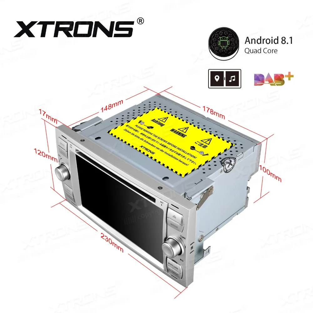 XTRONS 7 &quotAndroid 8 1 автомобильный стерео dvd плеер радио GPS навигация USB TPMS для FORD Focus II C