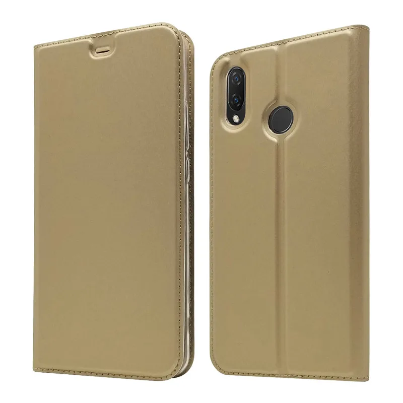 Флип кожаный чехол для телефона Etui для Huawei Y7 Чехлы Y7 Y9 чехол Роскошный Ультратонкий чехол-кошелек