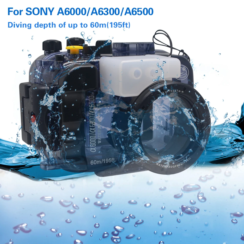 Mcoplus WP A6000 40 м 130 футов камера для дайвинга водонепроницаемый корпус сумка чехол Sony