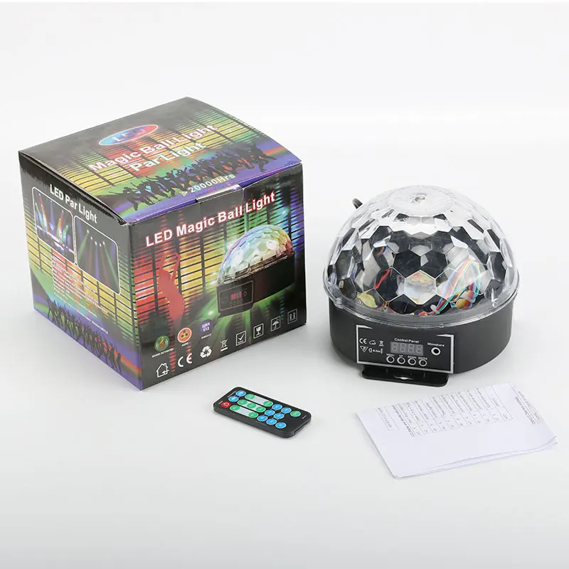 Сценисветильник световой эффект RGB, Хрустальный волшебный шар, Высококачественная лампа со звуковым управлением и пультом дистанционного ... (art.: 7a7699e27) - 7a7699e27
