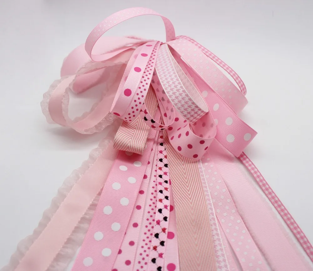 Розовые ленты серии Grosgrain печатные ленты в горошек клетчатая лента клетчатая полиэстер ткань Декор Аксессуары