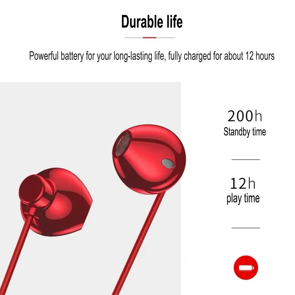 Беспроводные наушники Twinbuys BX, Bluetooth 5,0, шейные гарнитуры, стерео спортивные наушники, наушники-вкладыши, наушники с микрофоном для iPhone, Android, iOS