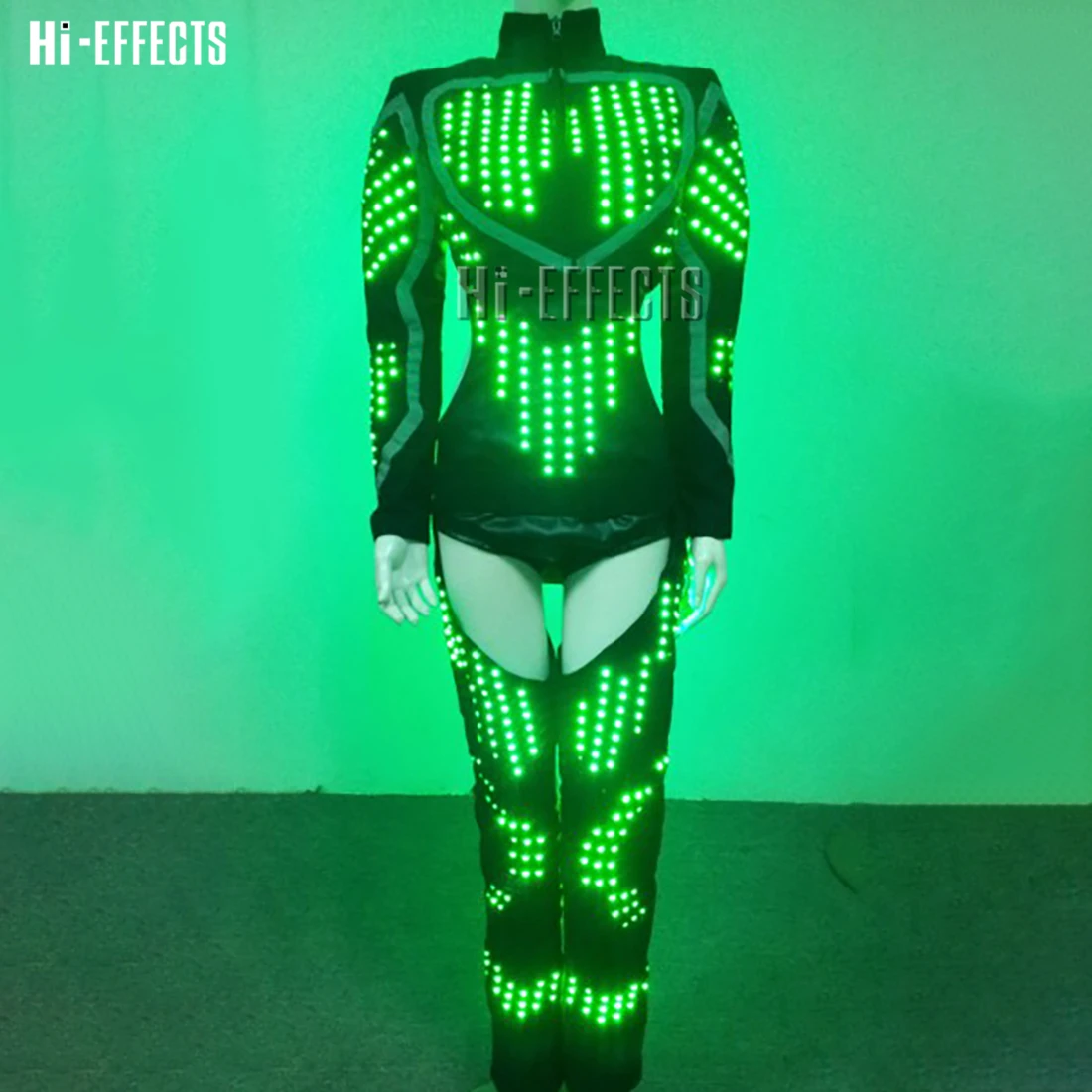 

Colorful LED Robot Clothes Luminous Ballroom Women Costume Robot Suit Sexy Lady Dancing Nightclub Robotic Lights Dj Dmx
