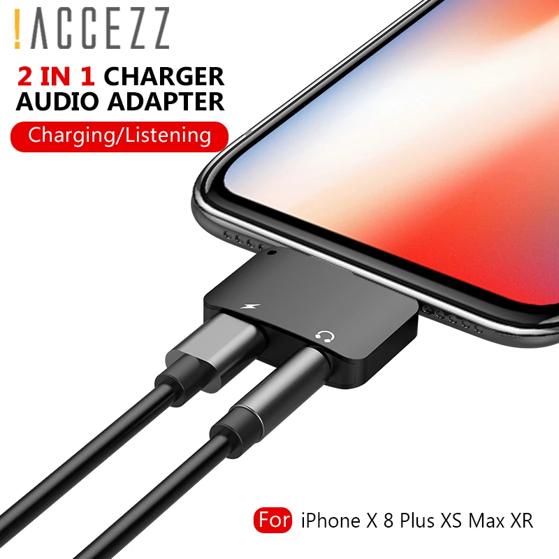 ! ACCEZZ для Apple 3 5 мм разъем прослушивания зарядки адаптер конвертер iphone X 8 7 Plus XS MAX XR