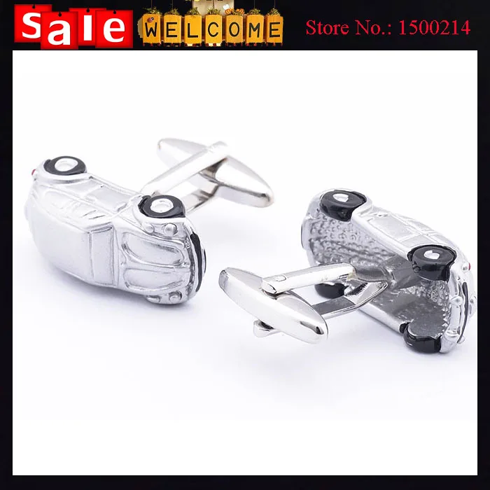 12 пар посеребренная изысканный новинка формы автомобиля запонки мужские