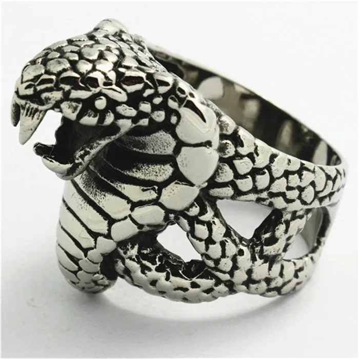 1 шт. Новое поступление! Крутое кольцо с животным мужское из нержавеющей стали 316L