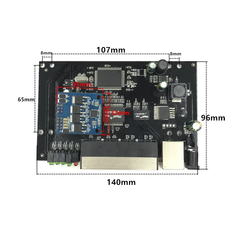 ANDDEAR 10/100 Мбит/с rj45 переключатель poe 802.3af 8 poort voeding 15 5 w voor ip камера nvr telefoon wifi точка