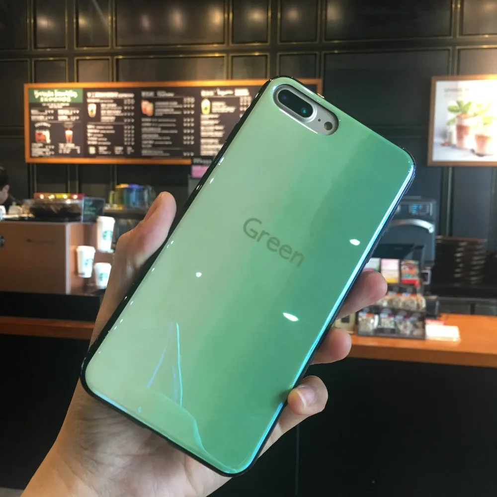 Для Apple iPhone 7 8 Plus X 6s 6 розовый зеленый цвет ТПУ мягкий чехол для телефона Fundas Coque |