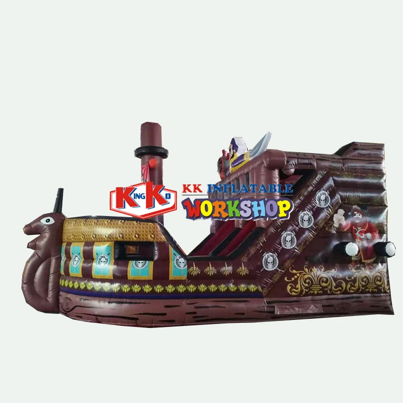 Надувной пиратский корабль Забавный городской батут замок горка для прыжков