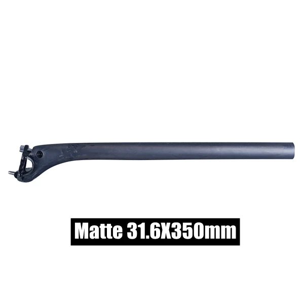 Matte 31.6X350mm Без логотипа матовый/глянцевая однонаправленное Углеволокно велосипед стойка сиденья для горного велосипеда запчасти для шоссейного велосипеда 27,2/30,8/31,6*400 мм 350 мм назад 20 градусов - Цвет: Matte 31.6X350mm