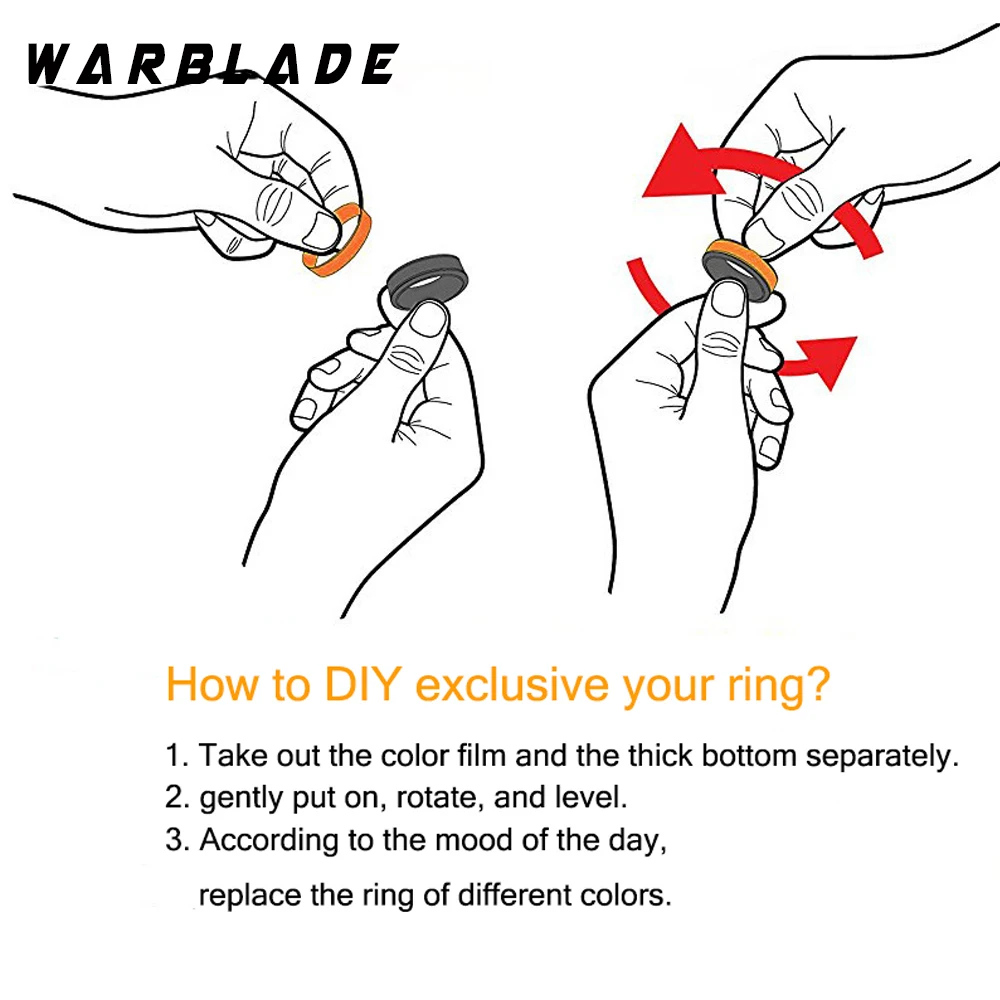 WarBLade новое 8 мм Гипоаллергенное перекрестное гибкое Силиконовое кольцо может DIY