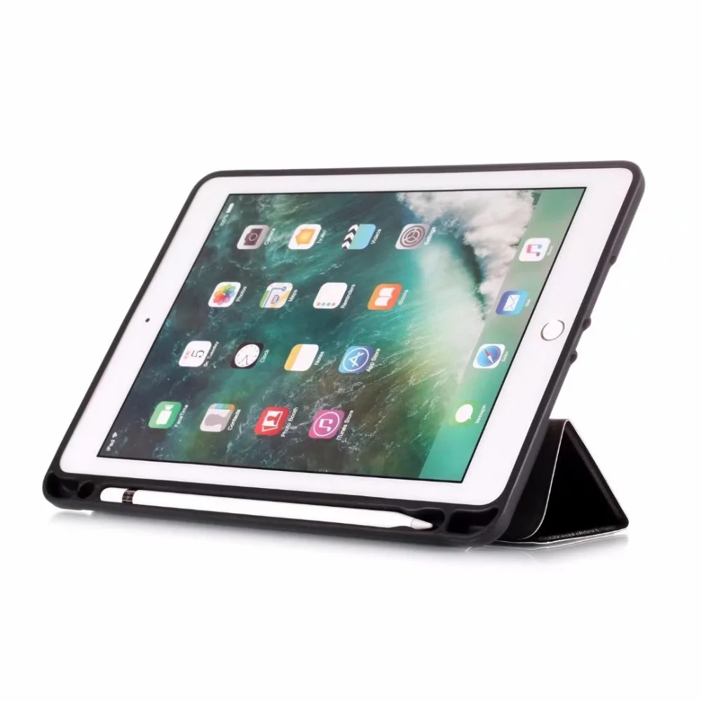 Чехол с карандашом для ipad 5/6 Air 1/2, умный чехол для ipad 9,7 A1822 A1893, магнитный чехол из искусственной кожи, чехол для планшета