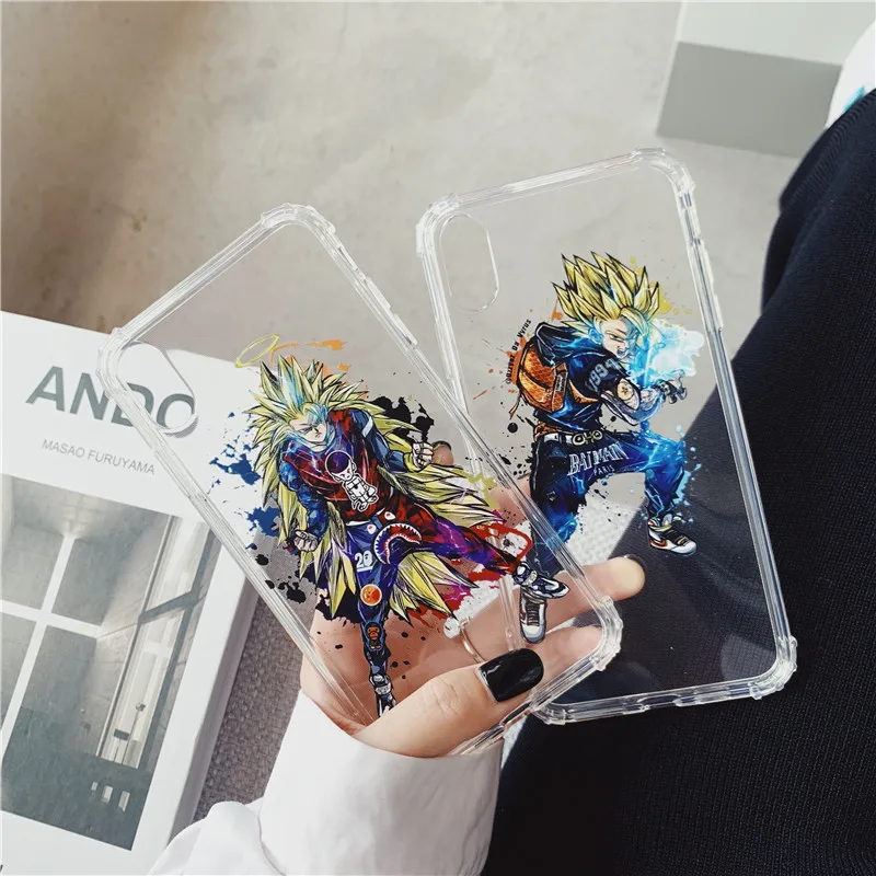 Чехол Dragon Ball Super Son Goku для Coque iPhone 8 7 6 6s Plus Xs Max XR X чехол из прозрачного силикона
