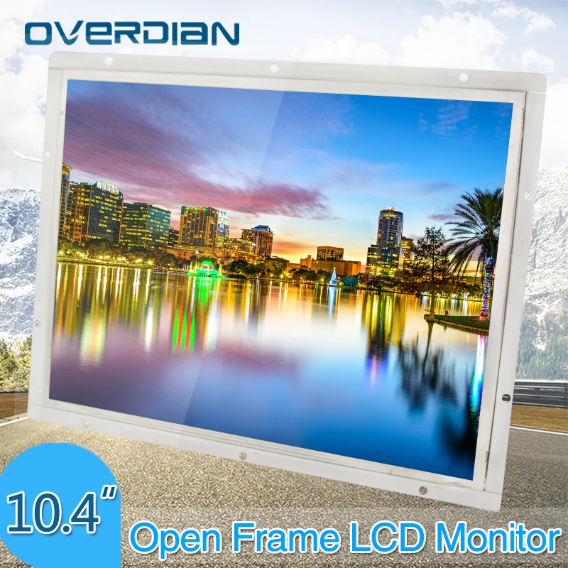10/10. 4 &quotпромышленный ЖК монитор VGA/USB/HDMI интерфейс белый открытая рамка