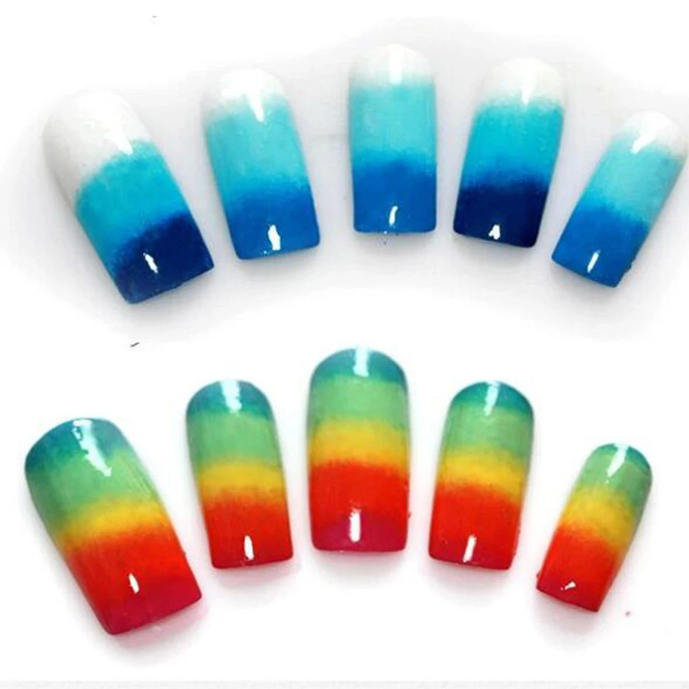 Маникюрные инструменты 8 шт. градиентные мягкие губки для нейл арта натуральный