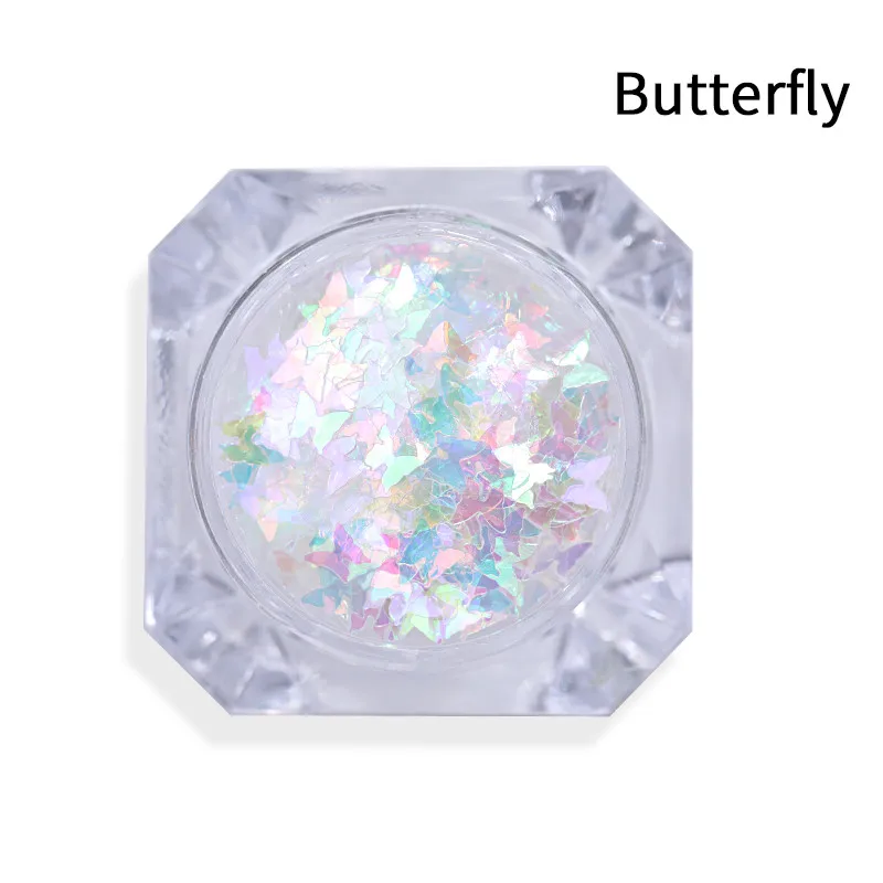 Butterfly LILYCUTE дизайн ногтей блестки голографические блестки Лазерная блестящая Звезда блестка 3D украшения для ногтей для гель-лака - Цвет: Butterfly