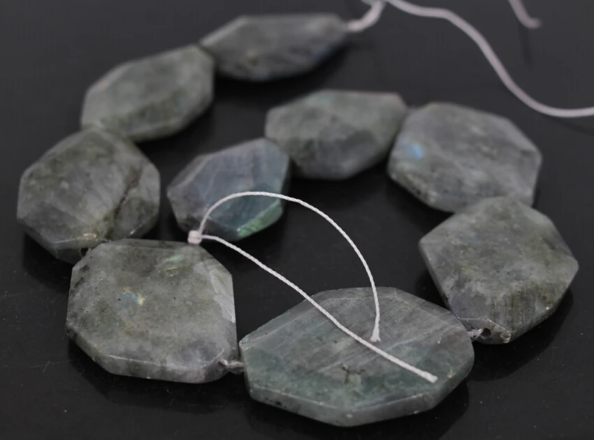 15 5 &quotнитевидные бусины из натурального Лабрадорита граненая плита граненые
