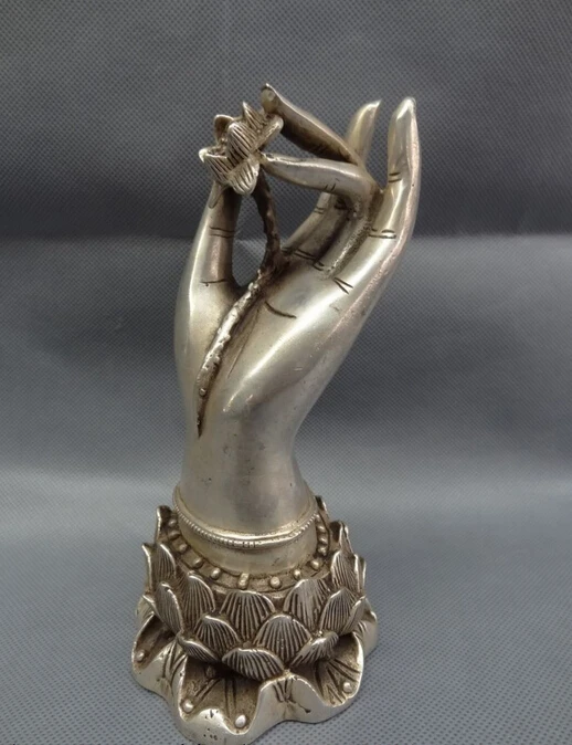 Оптовая продажа с фабрики Китайский серебряный буддийский лотоса kwan-инь