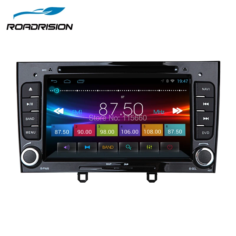 RoadRision 2Din Android 6,0 мультимедийный автомобильный DVD gps навигатор для peugeot 408/308/308SW Авторадио Стерео головное устройство черный/серый