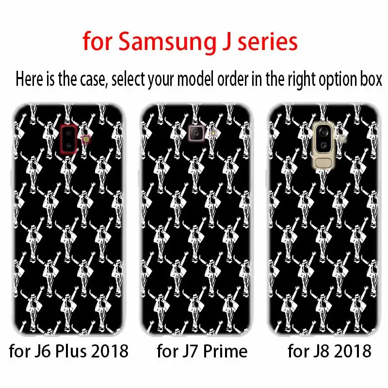 Майкл Джексон прозрачный чехол TPU силиконовый для Samsung Galaxy J6 J8 J3 J5 J7 J4 J2 J1 Plus 2018 2016