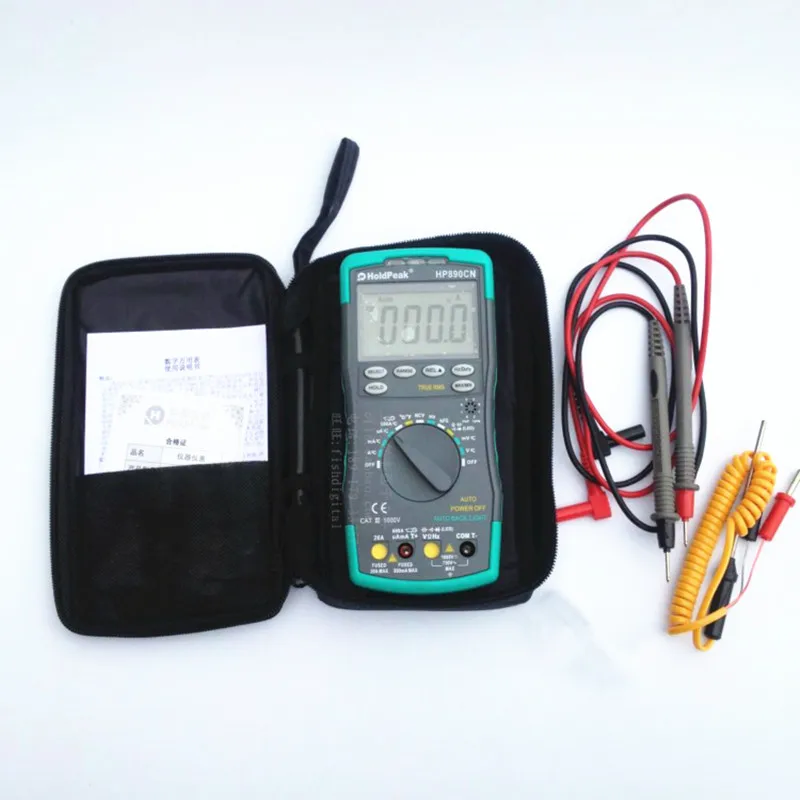 HoldPeak HP890CN Цифровой мультиметр переменного тока постоянного Напряжение