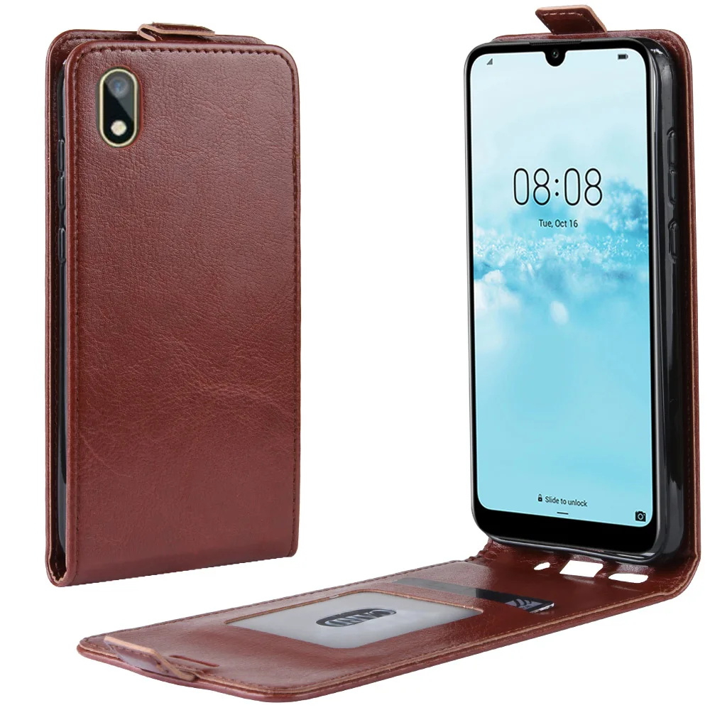 Вертикальный флип-чехол из искусственной кожи для Huawei Y5 2019 Магнитный чехол с