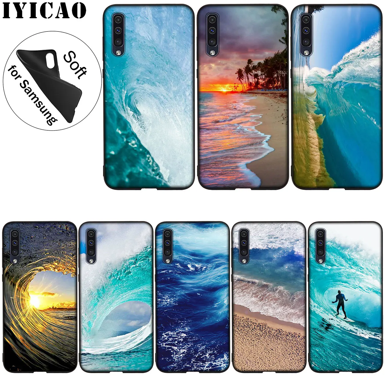 Summer nature sea blue Ocean Waves Soft Silicone Case for Samsung Galaxy A70 A60 A50 A40 A30 A20 A10 A50S A40S A30S A20E A10S |