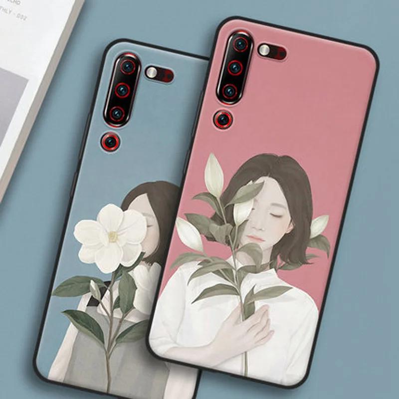 Чехол для Lenovo Z6 pro мягкий силиконовый чехол телефона из ТПУ с цветочным рисунком