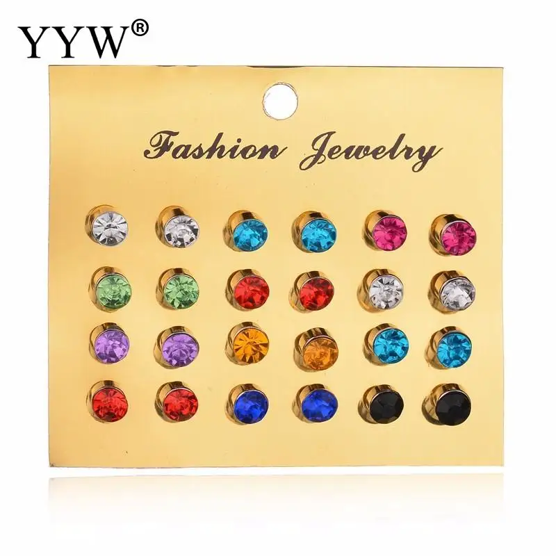 

Fashion Design Crystal Beads Stud Earrings Set For Women Geometric Simulated Pearl