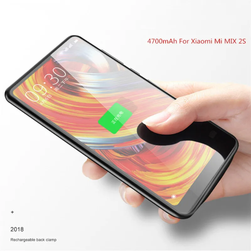 KQJYS внешний аккумулятор 4700 мАч зарядный чехол для Xiaomi Mi Mix 2S Чехол для аккумуляторной батареи запасной Внешний Аккумулятор Чехол