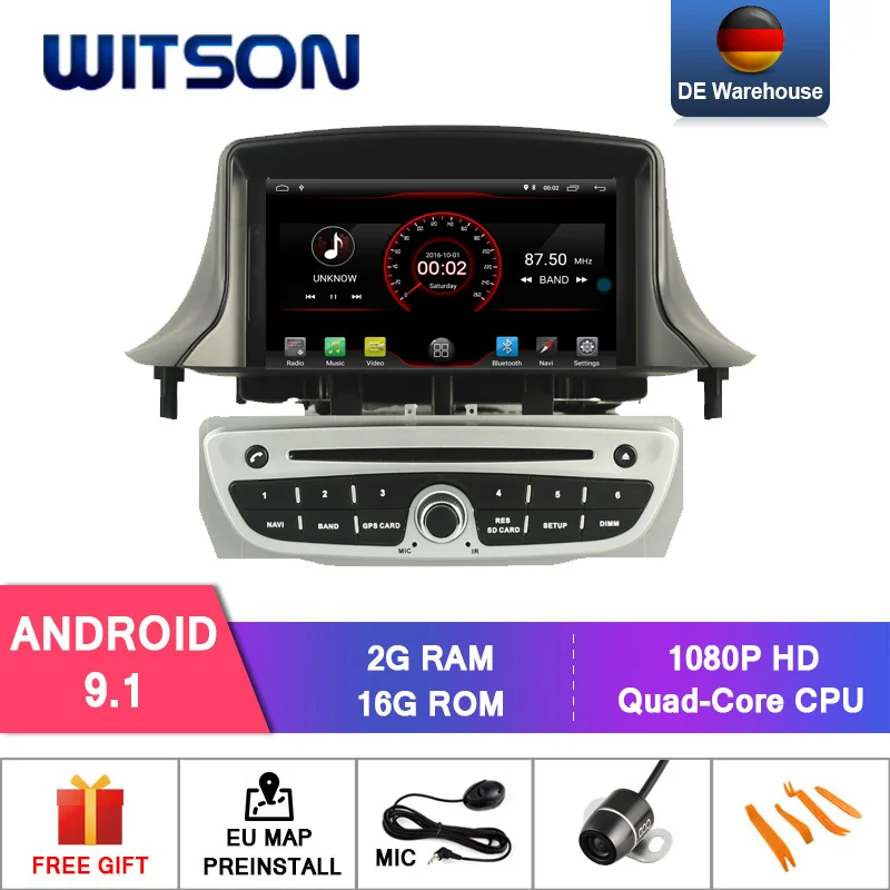 WITSON Android 9,0 Восьмиядерный(Восьмиядерный) 4G ram 64G rom автомобильный dvd-плеер gps для RENAULT Megane III 2009-2011 автомобильный аудио gps радио