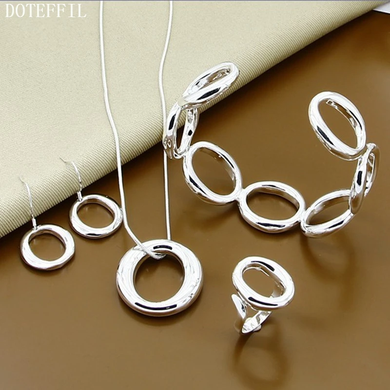 Набор из колье и серёг DOTEFFIL стерлингового серебра 925 пробы Обручальные вечерние