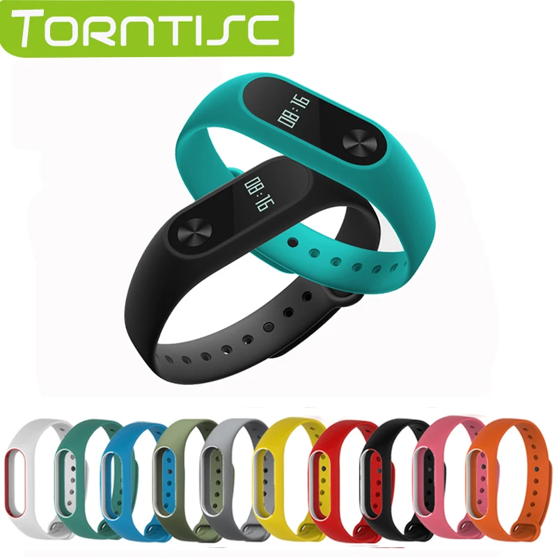 Torntisc двойной цвет ремешок для Xiaomi mi band 2 сменный смарт браслета браслет умные