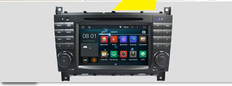 " HD 1024x600 четырехъядерный Android 7,1 автомобильный dvd-плеер для Mercedes W203 android C200 C230 C240 C320 C350 CLK W209 gps РАДИО WiFi 3g