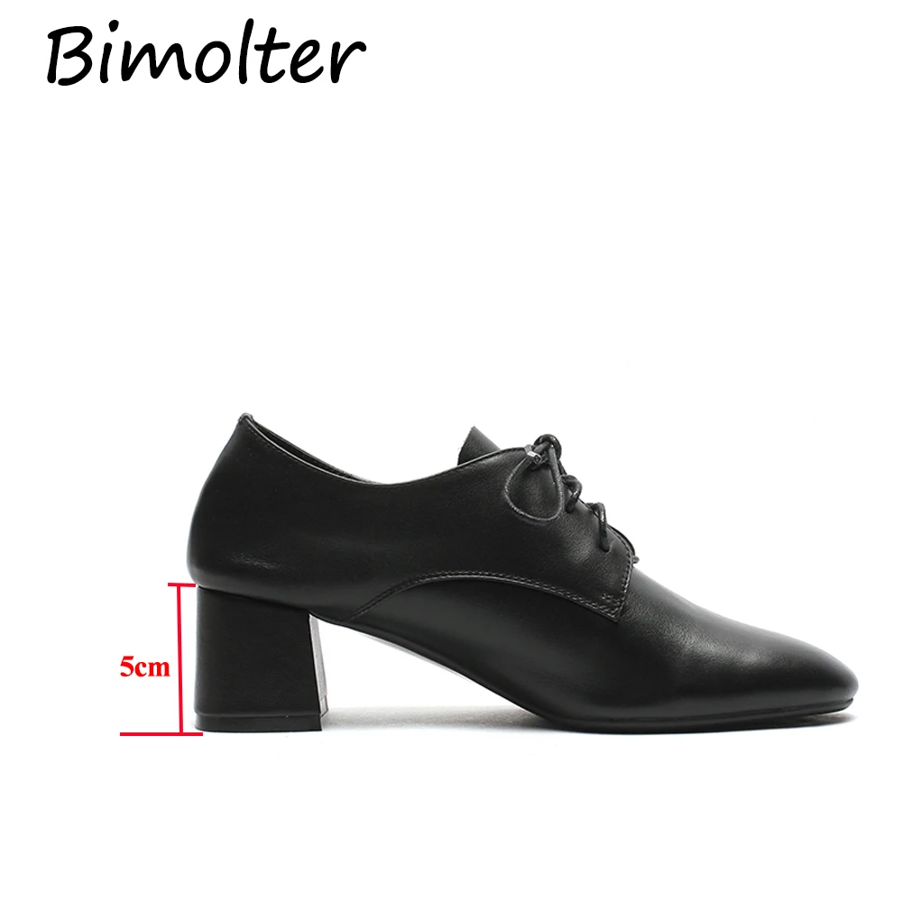 Bimolter/новые женские туфли-оксфорды из мягкой кожи со шнуровкой; Брендовые женские туфли-лодочки с круглым носком; модная обувь для молодых девушек; Лидер продаж; NB049