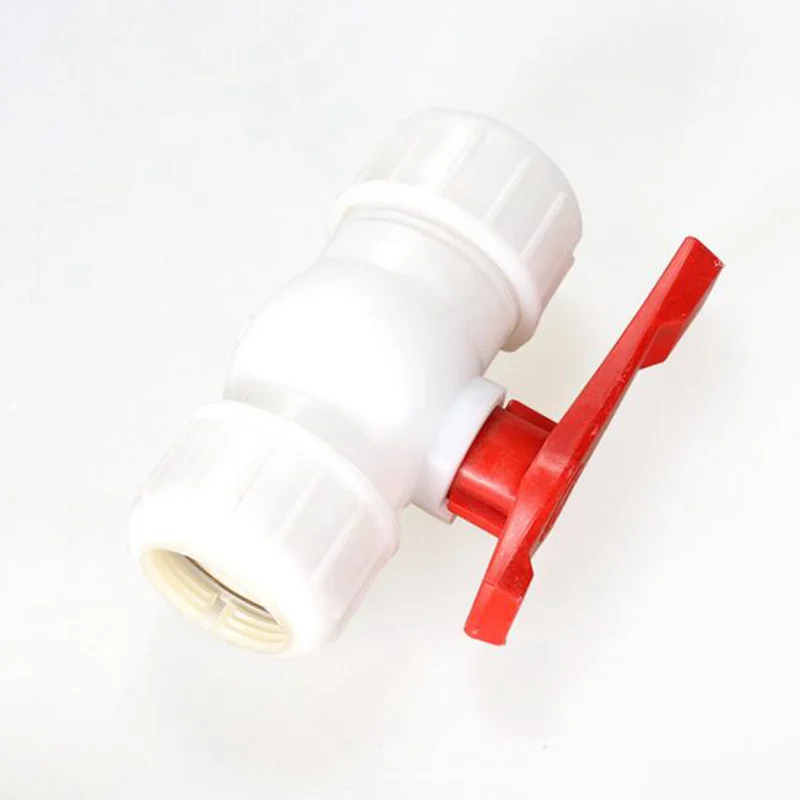 

1 шт. 32 мм и 40 мм белый соединитель клапана водопроводной трубы, устойчивый к высокому давлению, шаровой клапан для полива полиэтилена и поли...