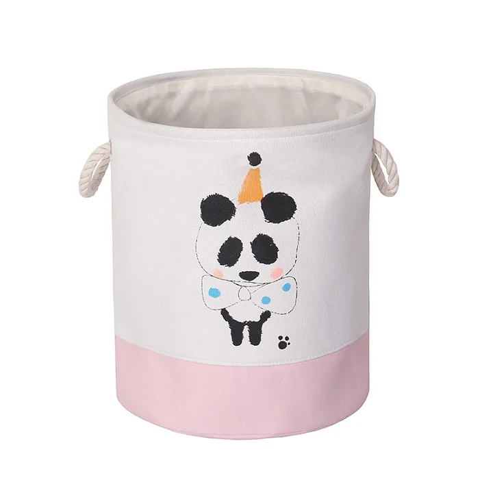 panda Муслиновая детская кроватка висячая сумка для хранения кроватки 35*40cmToy подгузник карман для кроватки постельные принадлежности симпатичное детское хранилище для игрушек холст - Цвет: panda