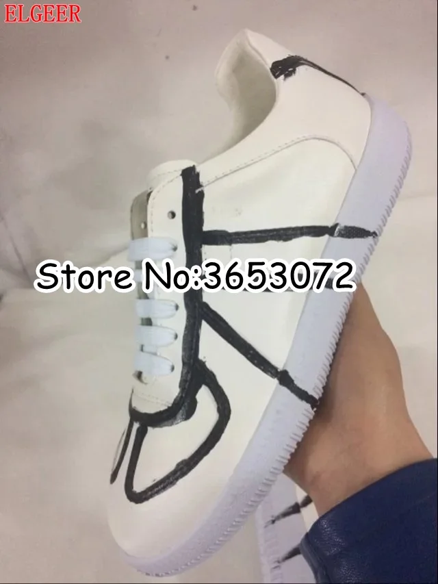 Hottest Man Printed Leather Genuine Low Top Flats Shoes Patchwork Mixed Color Sneakers Casual Suede Leisure |