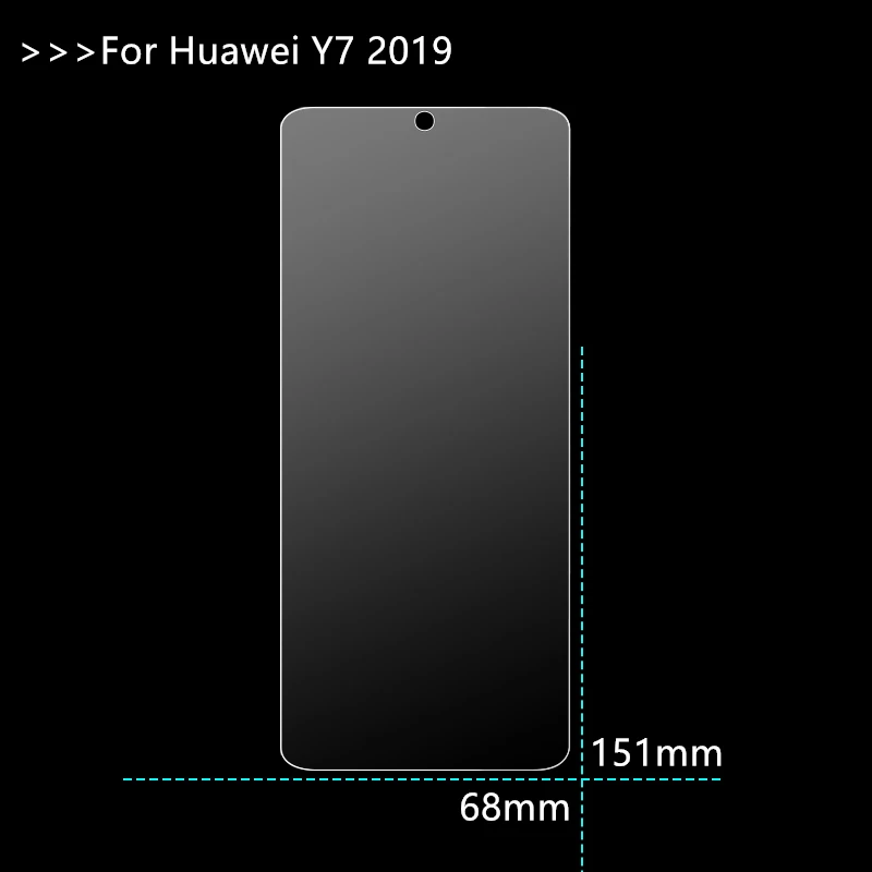 2PCS Glass For Huawei Y7 2019 Screen Protector 9H Tempered On Prime Toughened Film | Мобильные телефоны и аксессуары