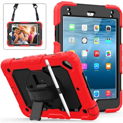 9 Чехол для iPad mini 4 mini5 7,", Чехол-карандаш, держатель для iPad mini 5 A2133, безопасный противоударный защитный чехол+ наручный Чехол+ пленка - Цвет: 9