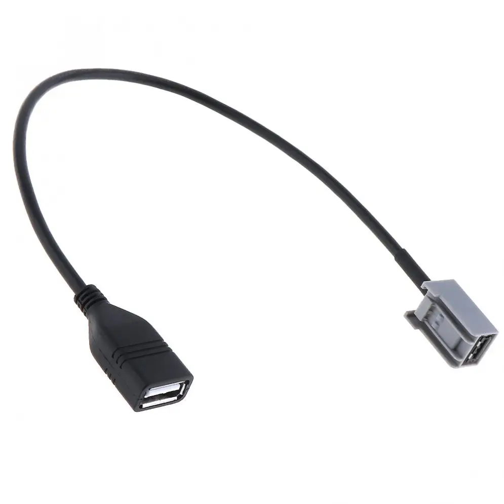 Черный Автомобильный кабель 12 В с USB на MP3 адаптер передачи данных разъемом для Honda
