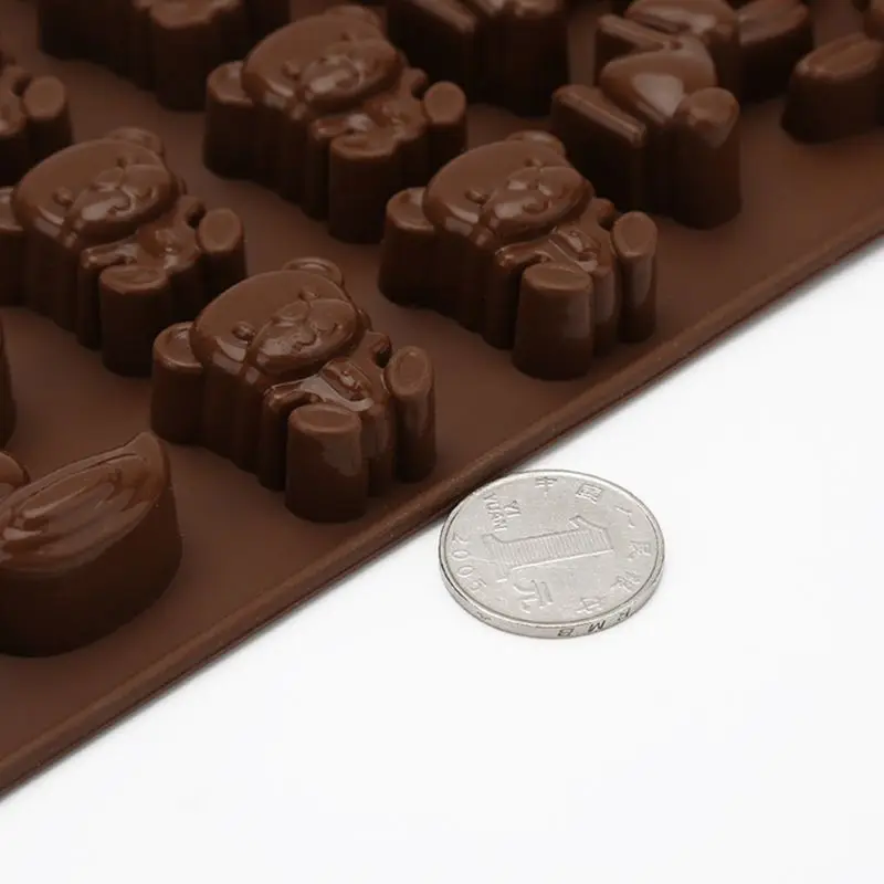 24-полости 3D мини-утка "Медведь", "Кролик", "Силиконовое животное торт Fondant(сахарная)" сделай сам "форма конфеты шоколадный пудинг пресс-форма для льда симпатичный кролик торт лоток