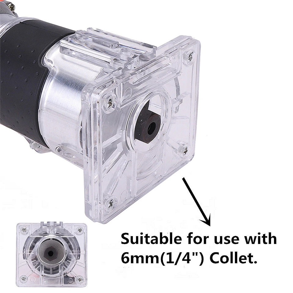 

Router Trimmer 650W Durable Small Copper Motor Carving Machine 1/4'' chuck Electric Woodworking Trimmer Power Tool Wood DIY